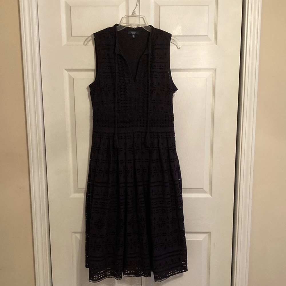 KAARI Blue - Little Black Eyelet Dress